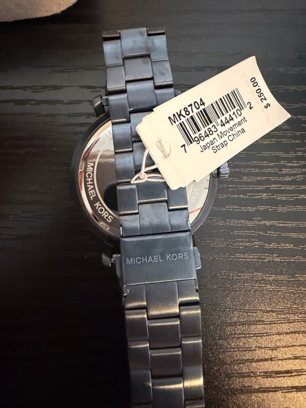 Michael Kors Black Brushed Metal Link Bracelet Watch - Picture 3 of 7
